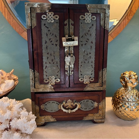 Antique Chinese Jewelry Box / Armoire / Chest